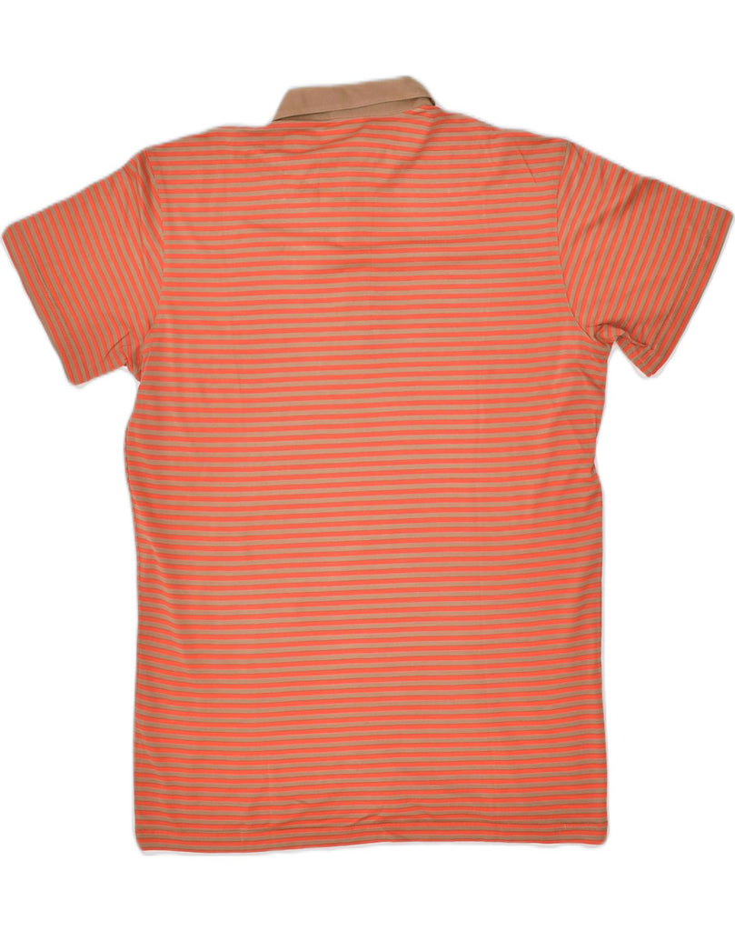 VINTAGE Womens Polo Shirt IT 48 Medium Orange Striped | Vintage Vintage | Thrift | Second-Hand Vintage | Used Clothing | Messina Hembry 