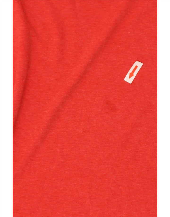 Adidas Mens Short Sleeve Regular T-Shirt Top Small Red Polyester