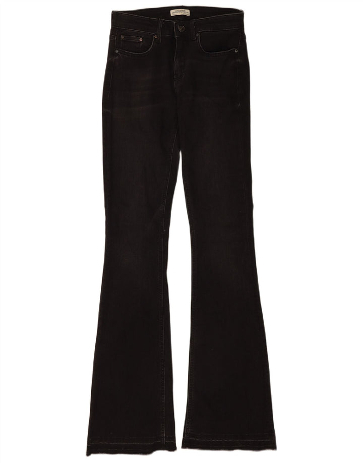 Zara Womens Flared Jeans EU 34 2XS W24 L35 Black Cotton