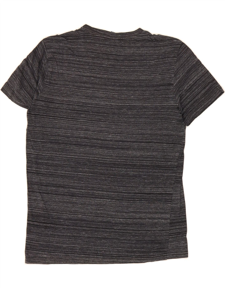 CHAMPION Mens Graphic T-Shirt Top Medium Grey Striped Vintage Champion and Second-Hand Champion from Messina Hembry 