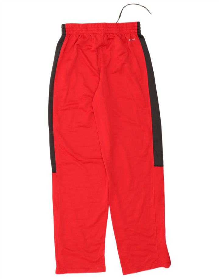 NIKE Mens Dri Fit Tracksuit Trousers Small Red Colourblock Polyester