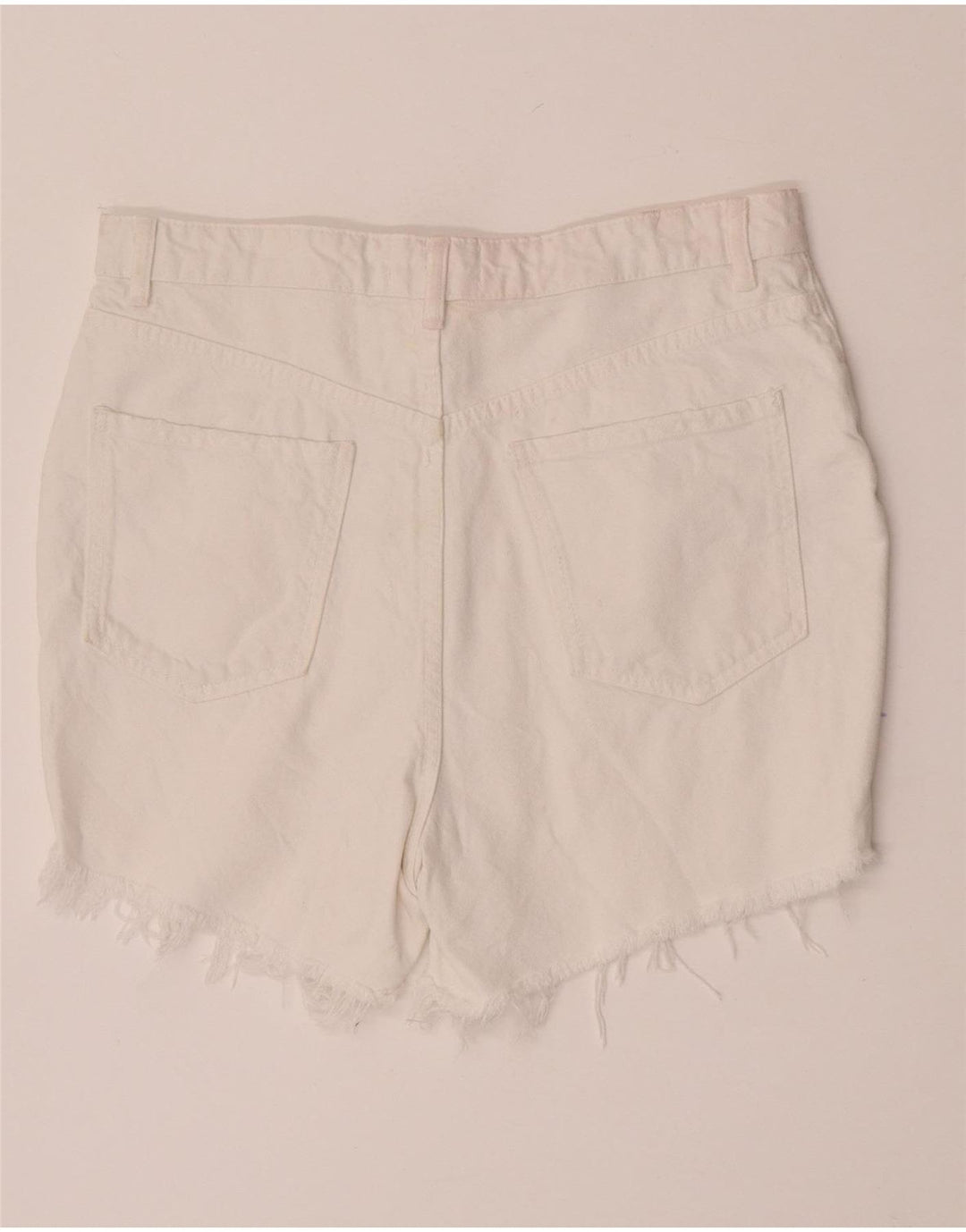 Zara Womens Denim Shorts EU 42 Large W32 White