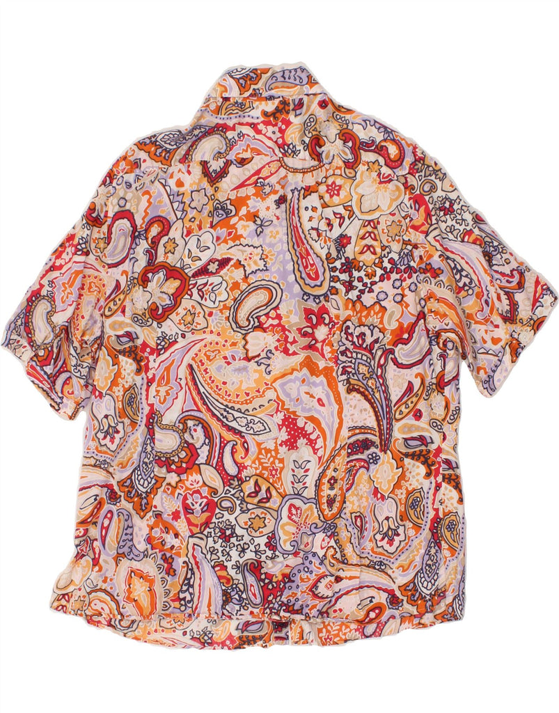 WALBUSCH Womens Short Sleeve Shirt EU 44 XL Multicoloured Paisley Cotton Vintage Walbusch and Second-Hand Walbusch from Messina Hembry 