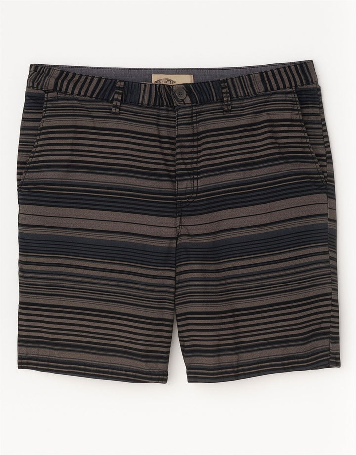 Vans Mens Casual Shorts W34 Large Blue Striped Cotton