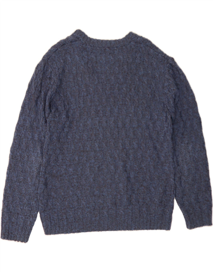 VINTAGE Mens V-Neck Jumper Sweater UK 14 Large Blue Vintage Vintage and Second-Hand Vintage from Messina Hembry 