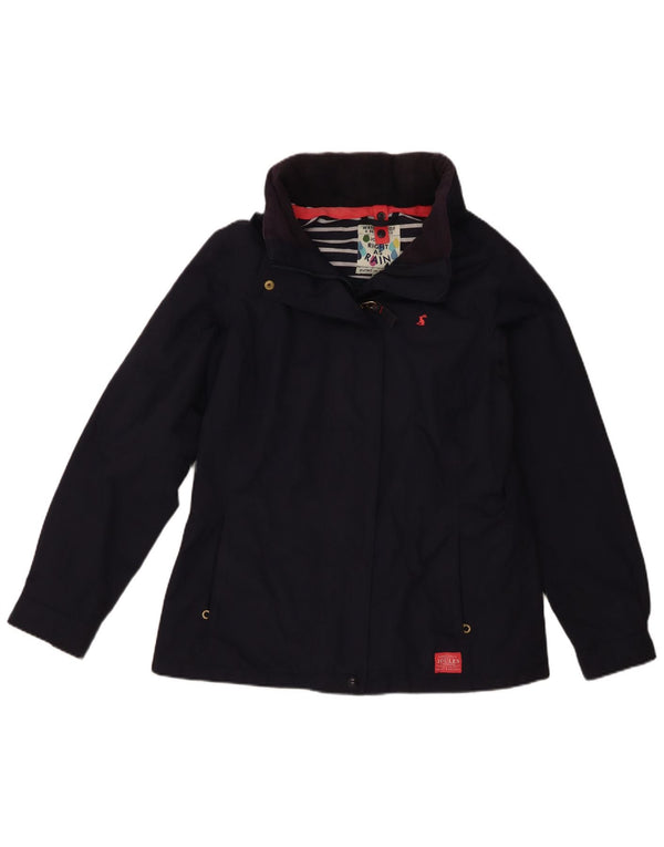 Joules Womens Rain Jacket UK 12 Medium Navy Blue Polyamide