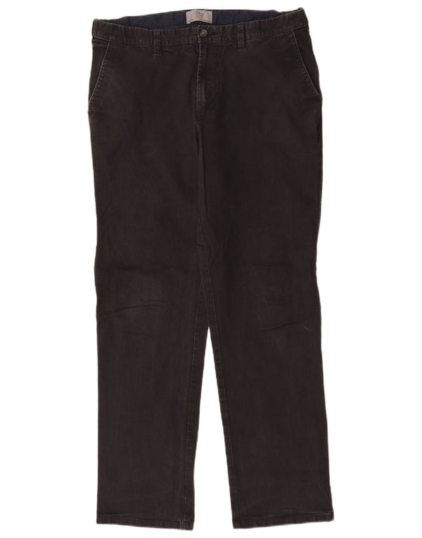 Marks & Spencer Mens Regular Fit Chino Trousers W36 L30 Black Cotton