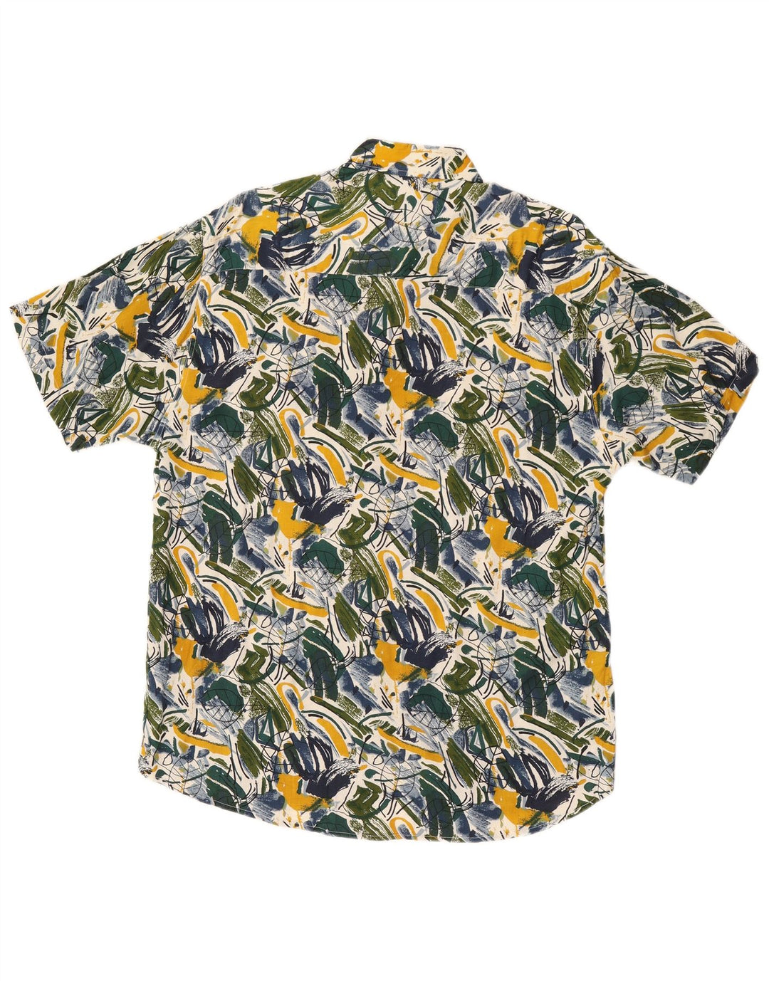 Papillon Mens Abstract Pattern Short Sleeve Shirt Medium Multicoloured