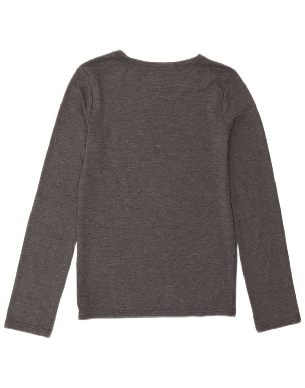 Russell Athletic Girls Top Long Sleeve 14-15 Years XL Grey Polyester Modern