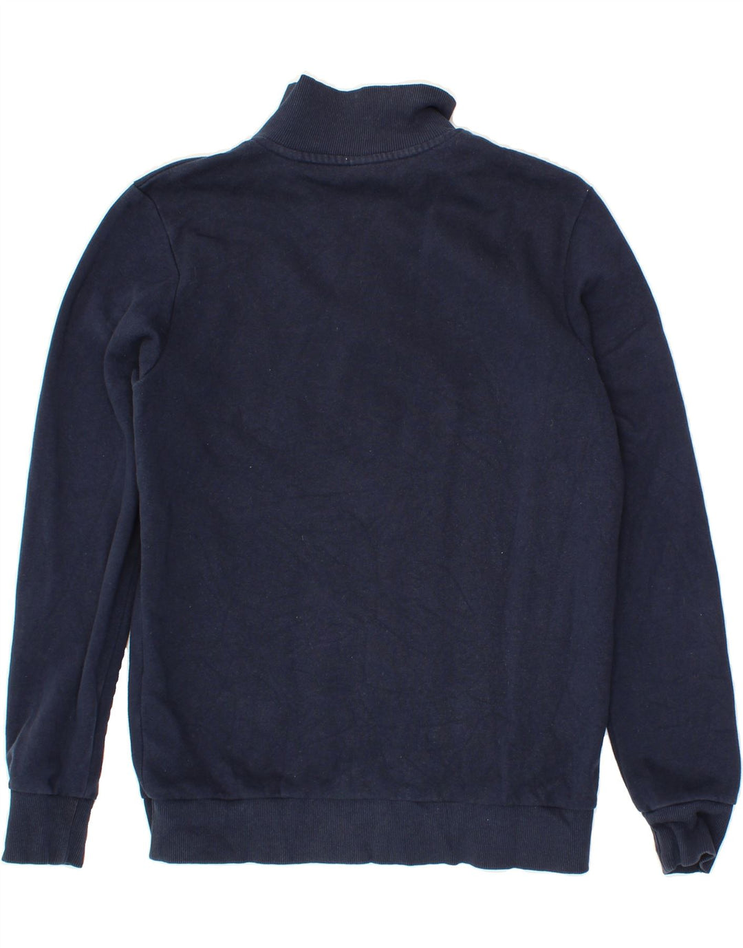 JACK & JONES Mens Zip Neck Sweatshirt Jumper Medium Navy Blue Cotton Vintage Jack & Jones and Second-Hand Jack & Jones from Messina Hembry 