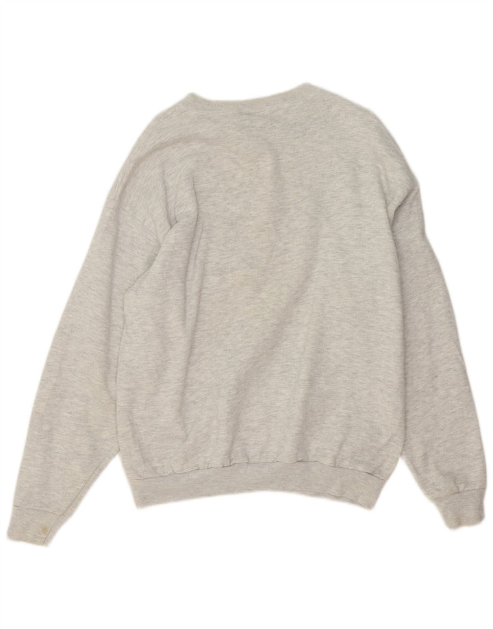 Lee Mens Graphic Sweatshirt Jumper Large Grey Flecked Cotton