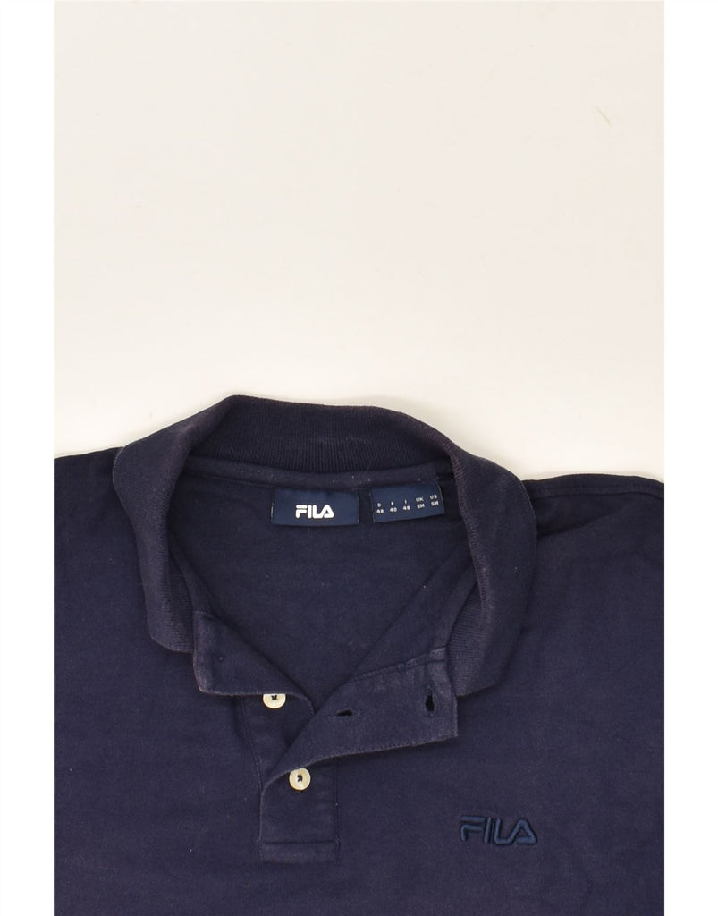 FILA Mens Polo Shirt Small Navy Blue Cotton | Vintage Fila | Thrift | Second-Hand Fila | Used Clothing | Messina Hembry 