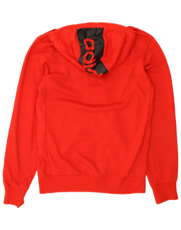 Adidas Mens Graphic Zip Hoodie Sweater Small Red Cotton