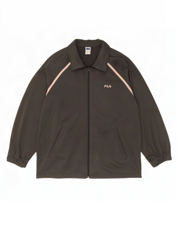 Fila Mens Tracksuit Top Jacket Medium Grey Polyester