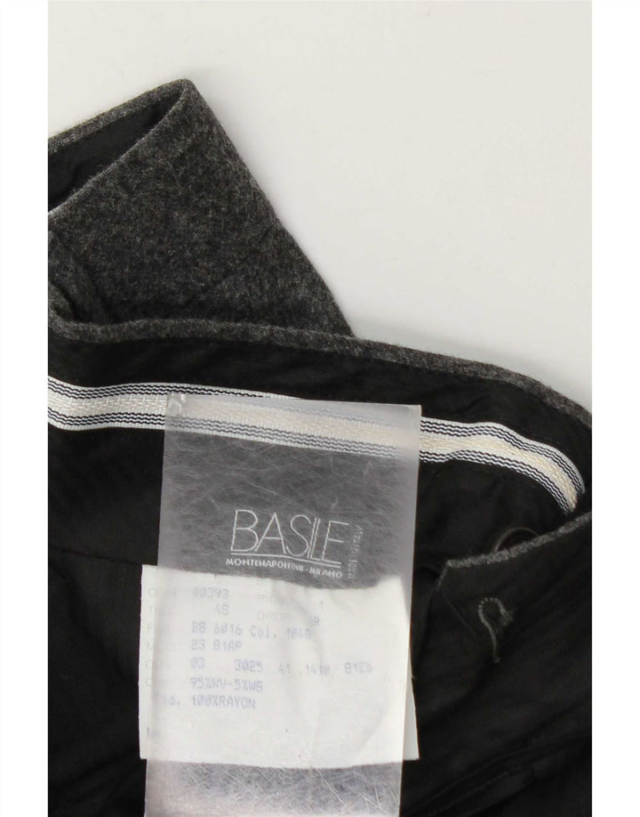 Basile Mens Pegged Suit Trousers IT 48 Medium W32 L37 Grey Wool