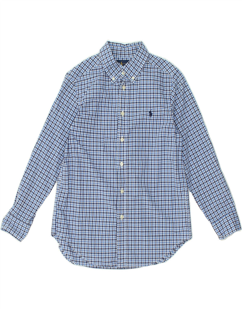 RALPH LAUREN Boys Shirt 10-11 Years Medium  Blue Check Cotton | Vintage Ralph Lauren | Thrift | Second-Hand Ralph Lauren | Used Clothing | Messina Hembry 