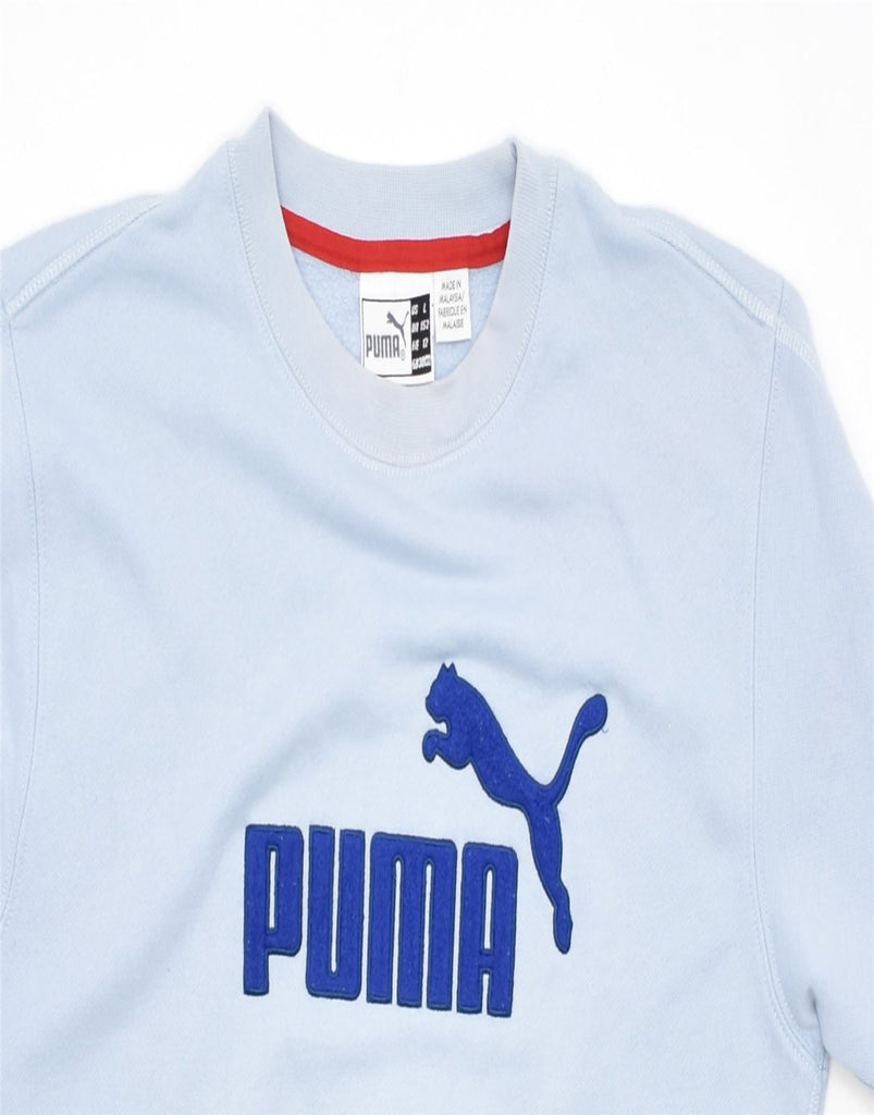 PUMA Boys Loose Fit Graphic Sweatshirt Jumper 13-14 Years Blue Cotton | Vintage | Thrift | Second-Hand | Used Clothing | Messina Hembry 