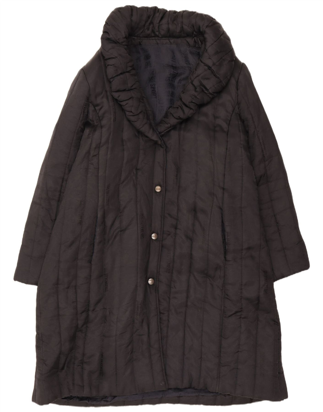 Vintage Womens Padded Coat UK 16 Large Black