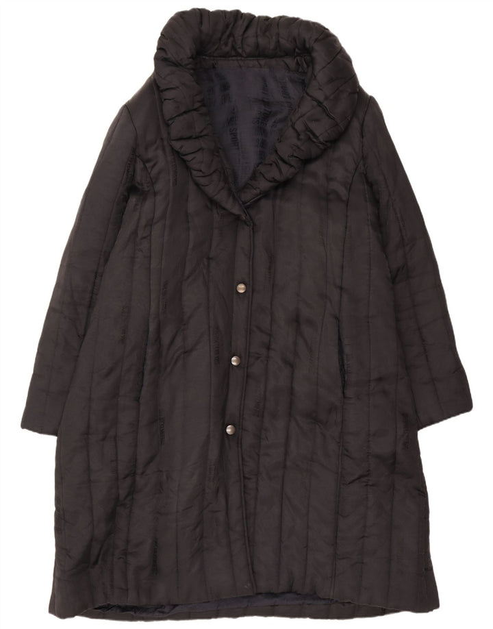 Vintage Womens Padded Coat UK 16 Large Black