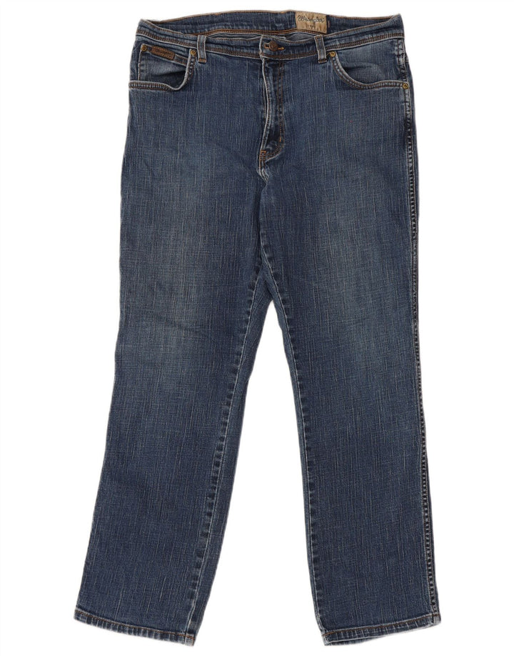 Wrangler Mens Texas Stretch Straight Jeans W36 L30 Blue Cotton