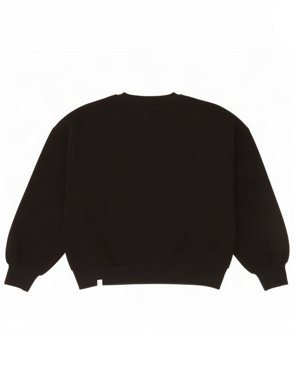 Benetton Girls Wicked Graphic Sweatshirt Jumper 10-11 Years XL Black Cotton