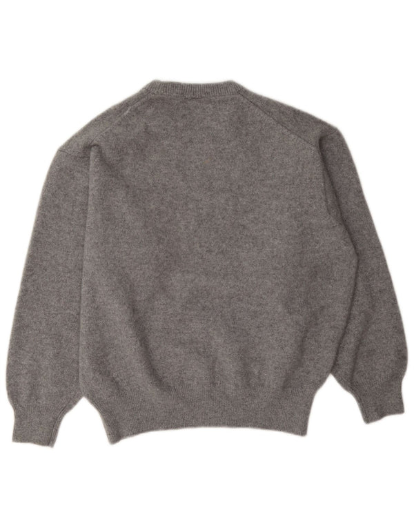 Marks & Spencer Mens Crew Neck Jumper Sweater Medium Grey Wool