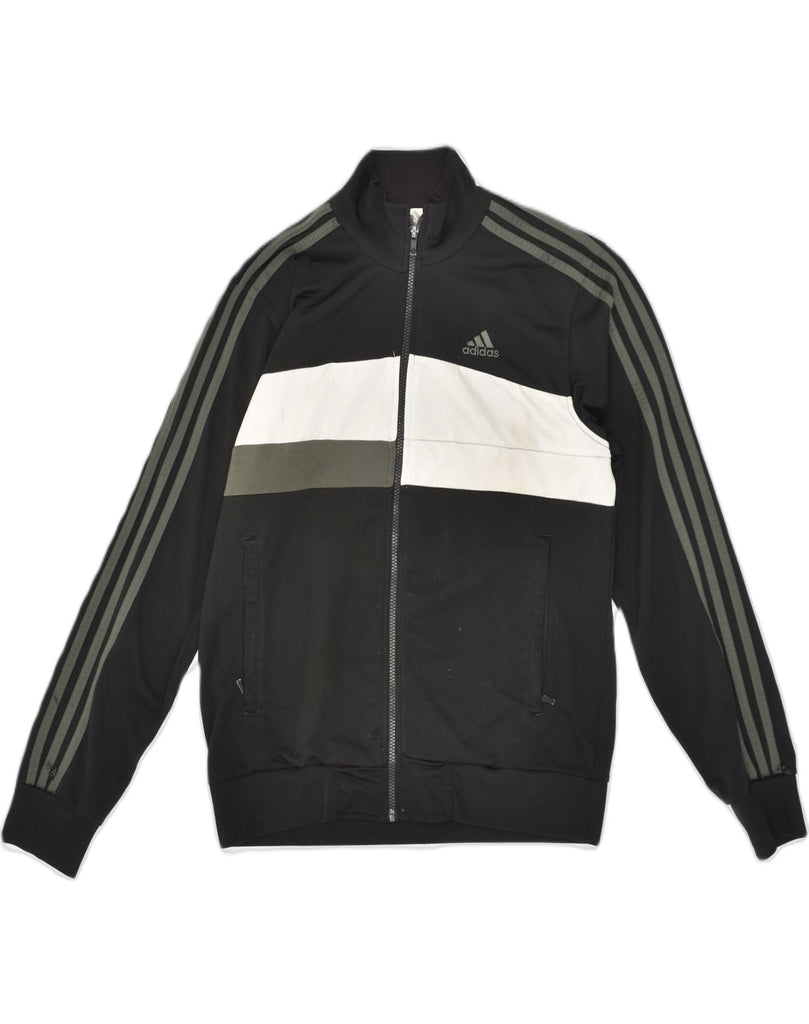 ADIDAS Mens Tracksuit Top Jacket UK 36/38 Small Black Colourblock | Vintage Adidas | Thrift | Second-Hand Adidas | Used Clothing | Messina Hembry 