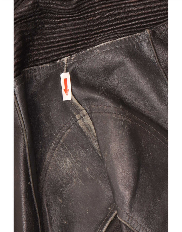 Richa Mens Leather Trousers EU 52 Large W34 L29 Black Colourblock