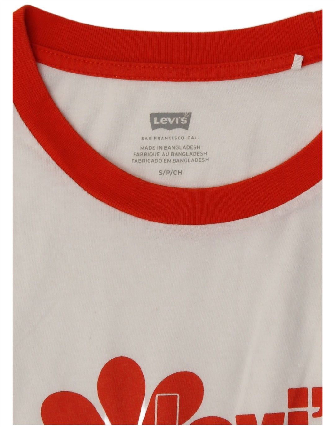 Levi's Womens Graphic T-Shirt Top UK 10 Small White