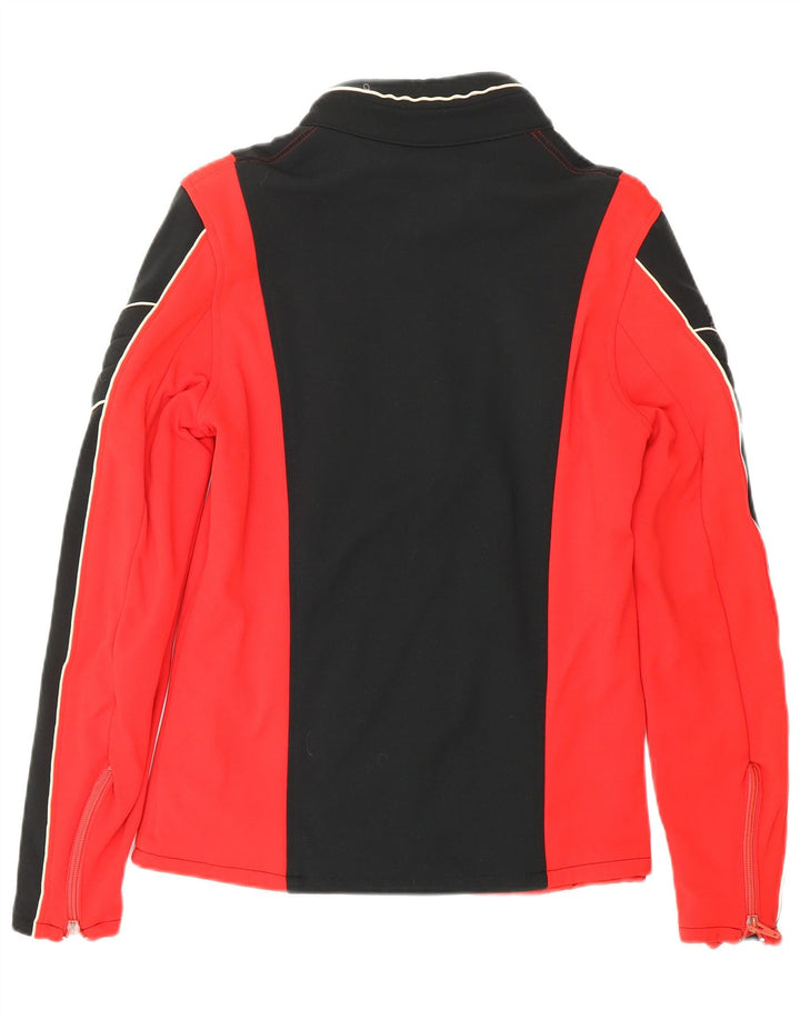 VINTAGE Mens Tracksuit Top Jacket EU 50 Medium Red Colourblock Retro