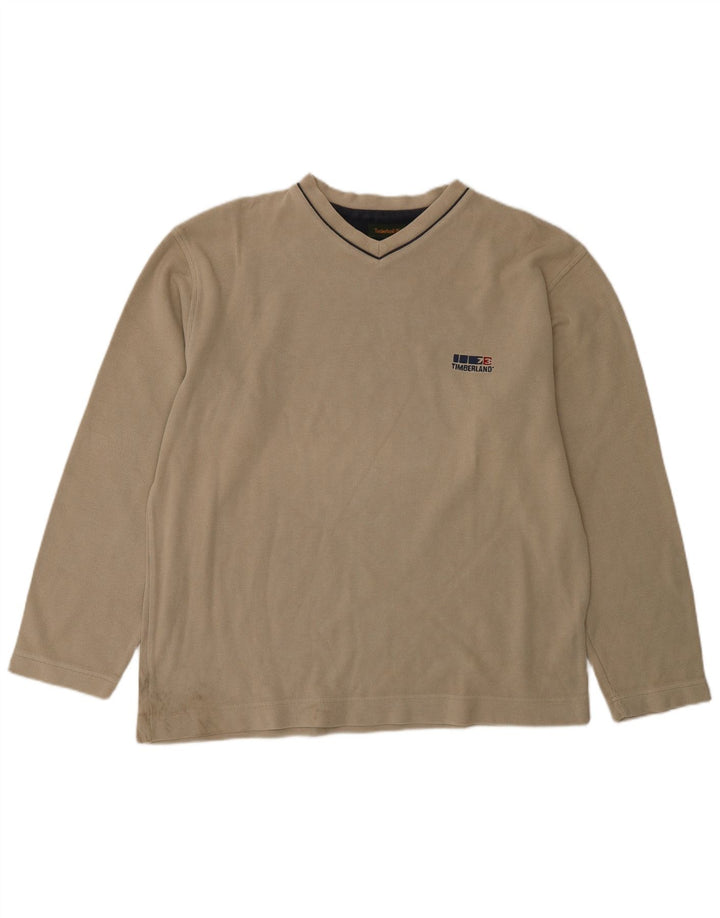 Timberland Boys Top Long Sleeve 15-16 Years Beige Cotton