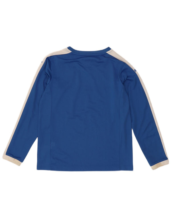Puma Boys Italia Graphic Top Long Sleeve 11-12 Years Blue Colourblock