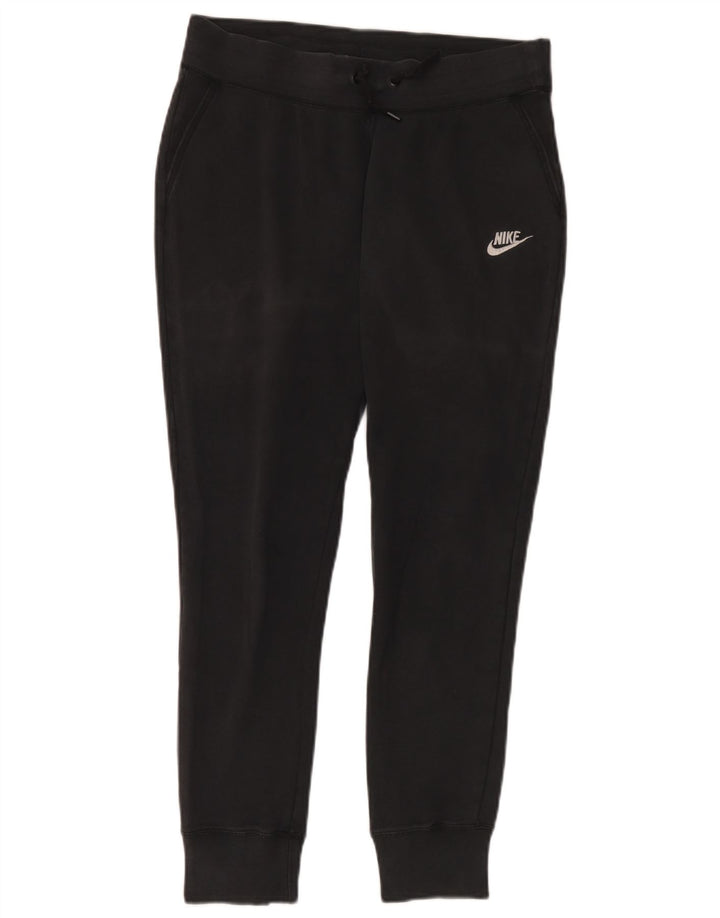 Nike Womens Tracksuit Trousers Joggers UK 14 Medium Black Cotton