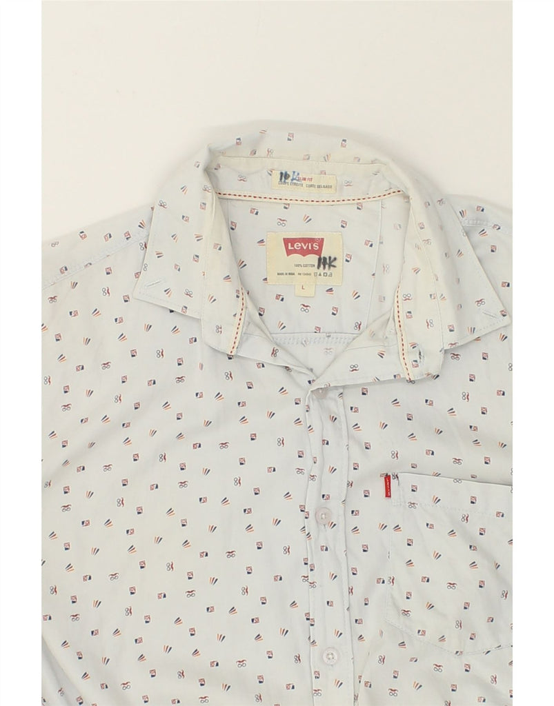 LEVI'S Mens Slim Fit Shirt Large White Cotton | Vintage Levi's | Thrift | Second-Hand Levi's | Used Clothing | Messina Hembry 