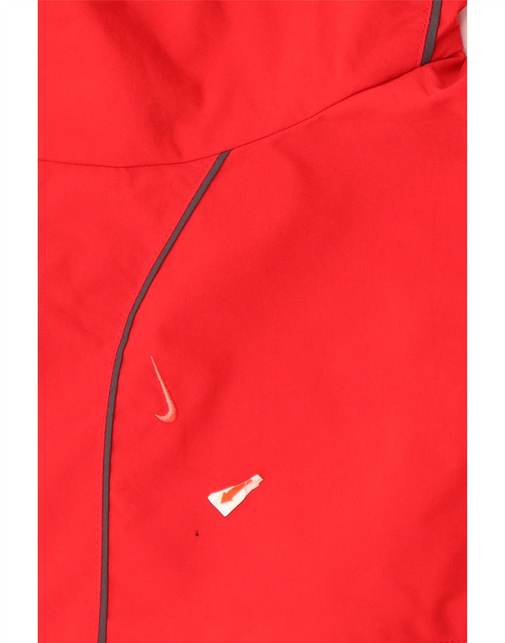 NIKE Womens Tracksuit Top Jacket UK 10/12 Medium Red Nylon