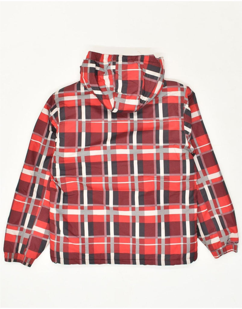 MOUNTAIN WAREHOUSE Boys Hooded Windbreaker Jacket 12-13 Years Red Check | Vintage Mountain Warehouse | Thrift | Second-Hand Mountain Warehouse | Used Clothing | Messina Hembry 