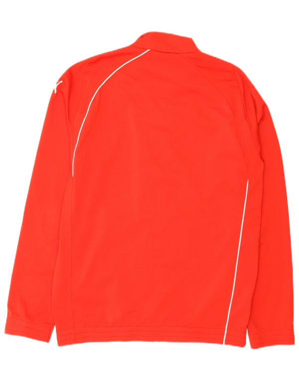 Puma Mens Tracksuit Top Jacket Small Orange Polyester