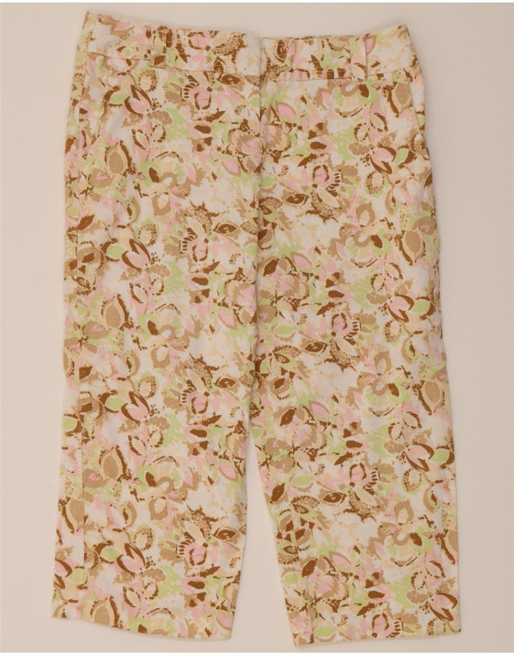 IZOD Womens Capri Trousers US 10 Large W34 L22 Multicoloured Floral Vintage Izod and Second-Hand Izod from Messina Hembry 