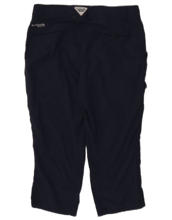 COLUMBIA Womens Straight Capri Trousers US 8 Medium W32 L21 Navy Blue
