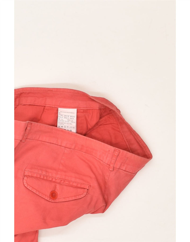 BENETTON Womens Slim Chino Trousers UK 12 Medium W34 L25  Red Cotton | Vintage Benetton | Thrift | Second-Hand Benetton | Used Clothing | Messina Hembry 