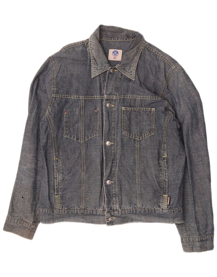 North Sails Mens Denim Jacket UK 40 Large Navy Blue Cotton