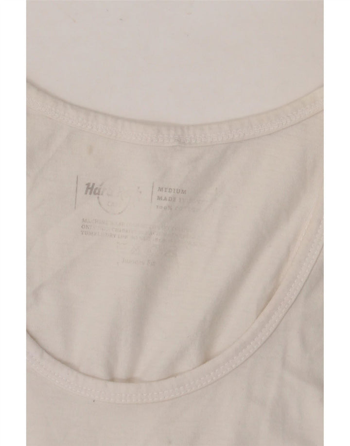 HARD ROCK CAFE Womens Istanbul Graphic Vest Top UK 12 Medium White Cotton