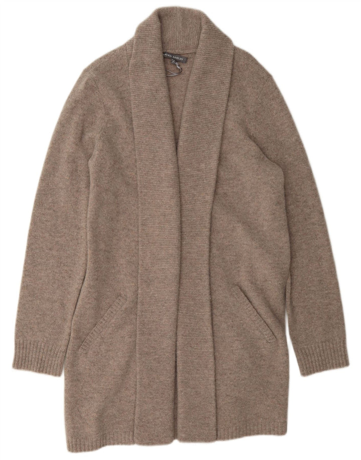 Laura Ashley Womens Longline Cardigan Sweater UK 12 Medium Grey Flecked