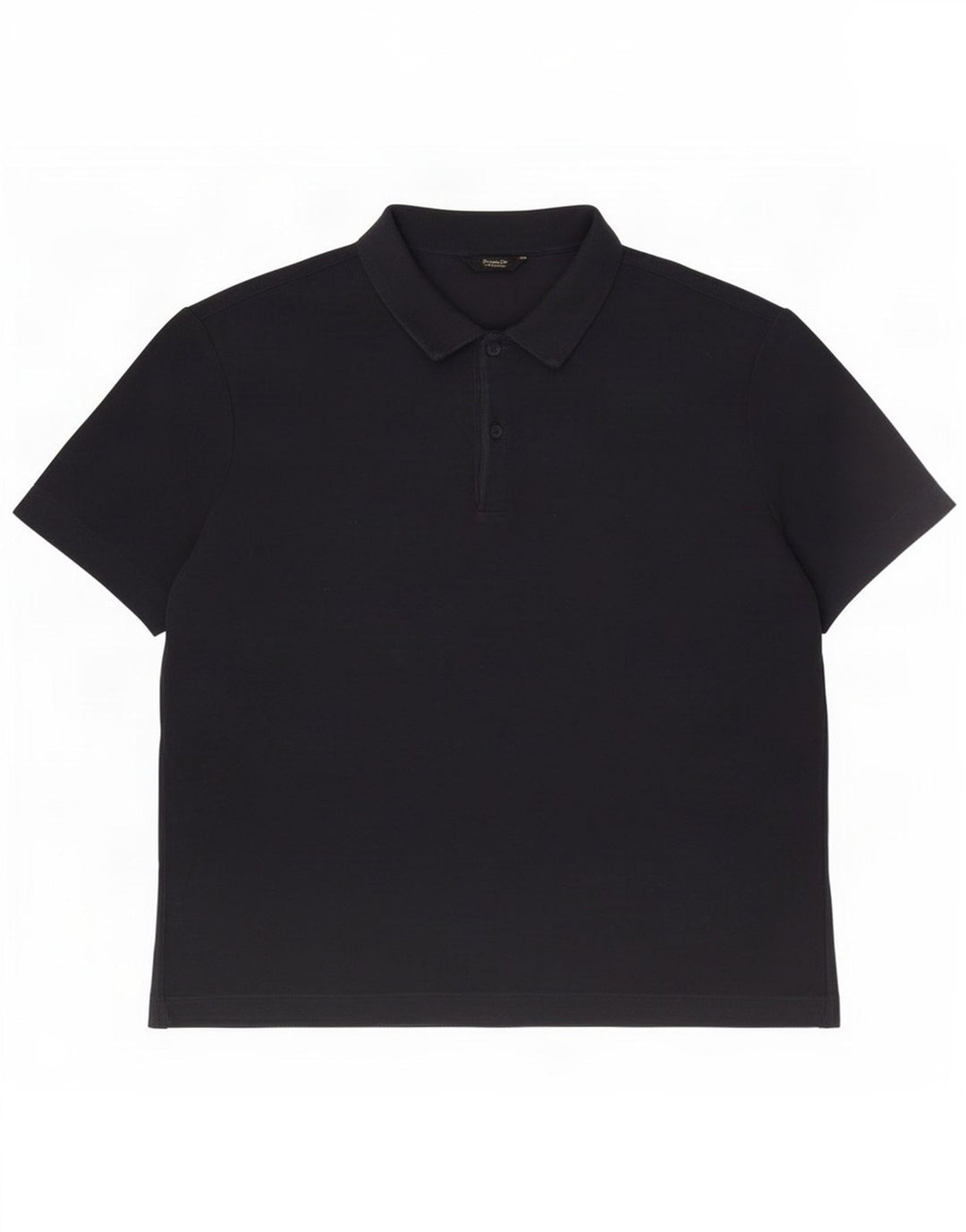 Massimo Dutti Mens Polo Shirt XL Navy Blue Cotton
