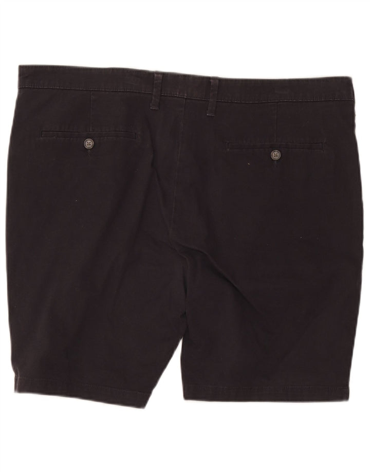Marks & Spencer Mens Chino Shorts W40 XL Black Cotton
