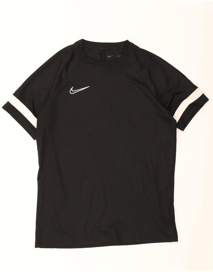 Nike Mens Dri Fit T-Shirt Top Large Black Colourblock Polyester