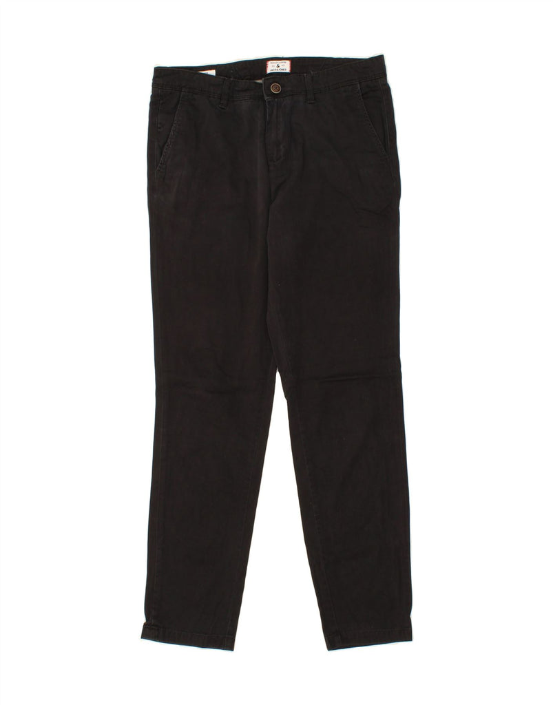 JACK & JONES Mens Marco Slim Chino Trousers W32 L32  Black Cotton Vintage Jack & Jones and Second-Hand Jack & Jones from Messina Hembry 