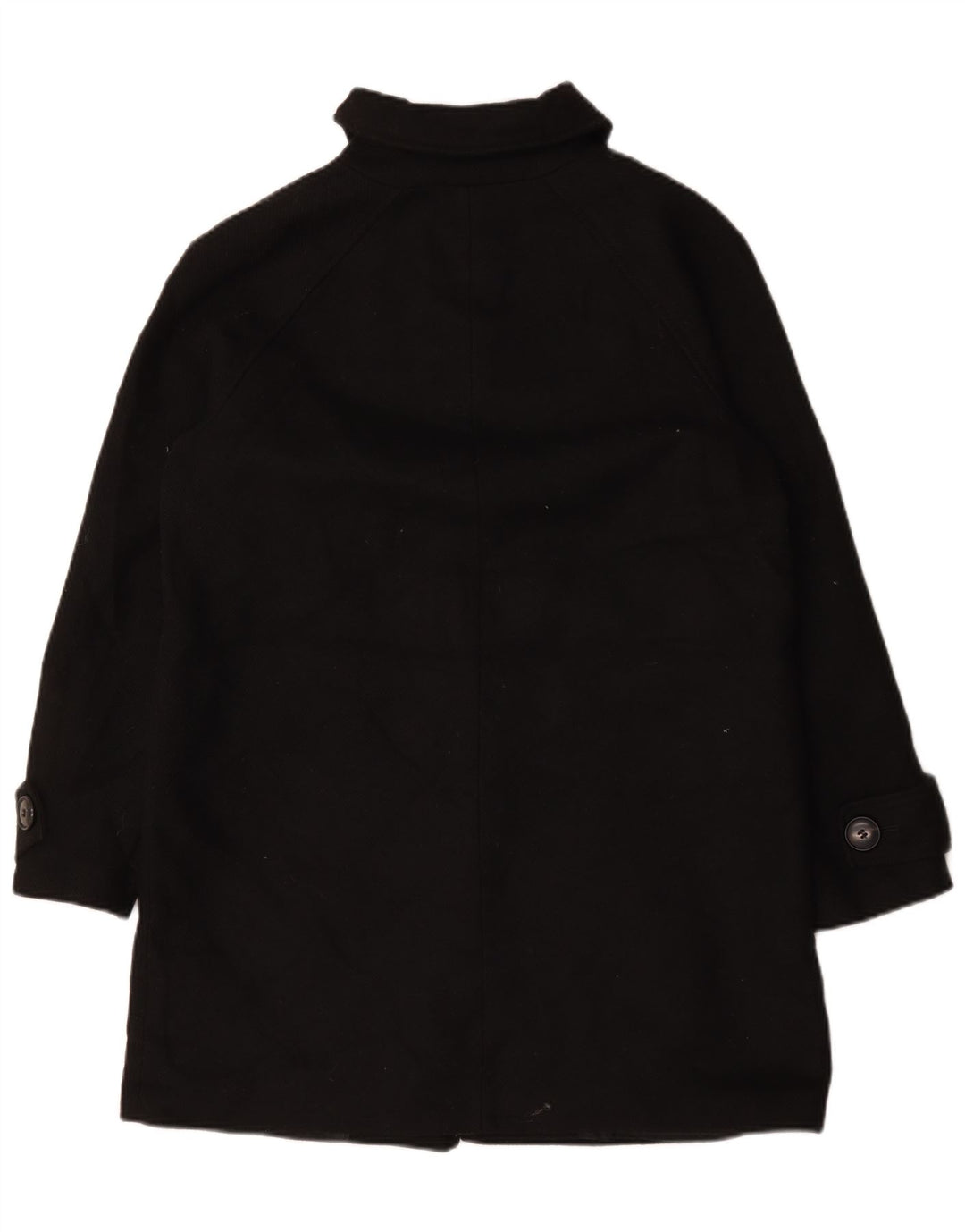 Marks & Spencer Womens Overcoat UK 14 Large Black Polyester