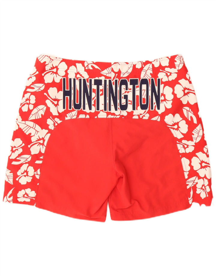 Kappa Mens Graphic Swimming Shorts Large  Red Floral Polyester