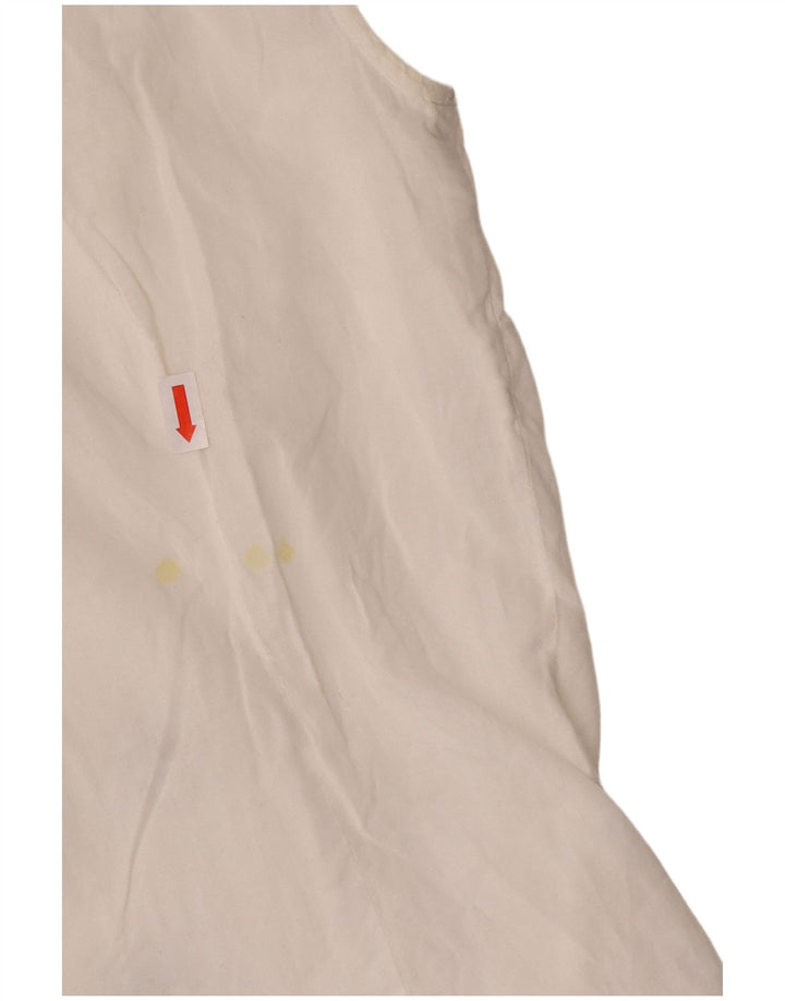 Dolce & Gabbana Womens Sleeveless Blouse Top IT 44 Medium White Designer